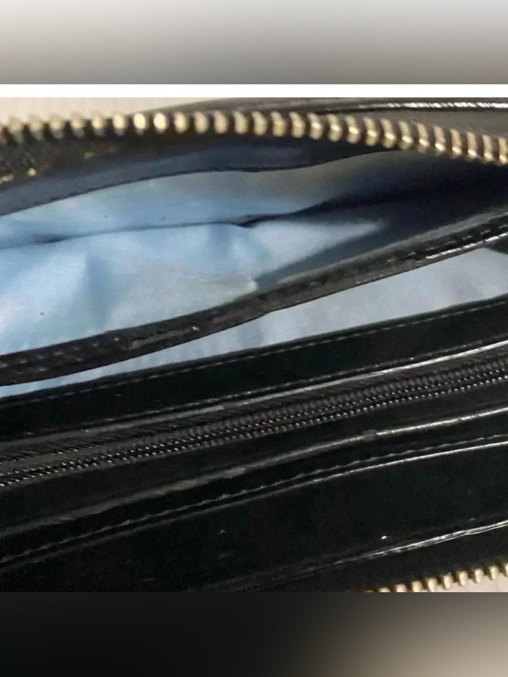 Coach Black Leather Zip-Around Continental Wallet with Embossed Logo - Picture 4 of 11